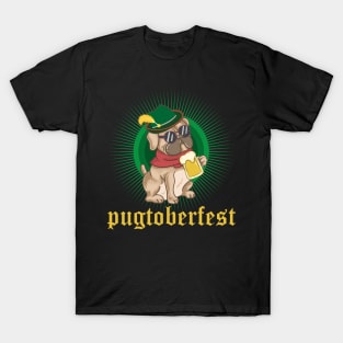 Pugtoberfest Pug Dog Beer Party Oktoberfest T-Shirt